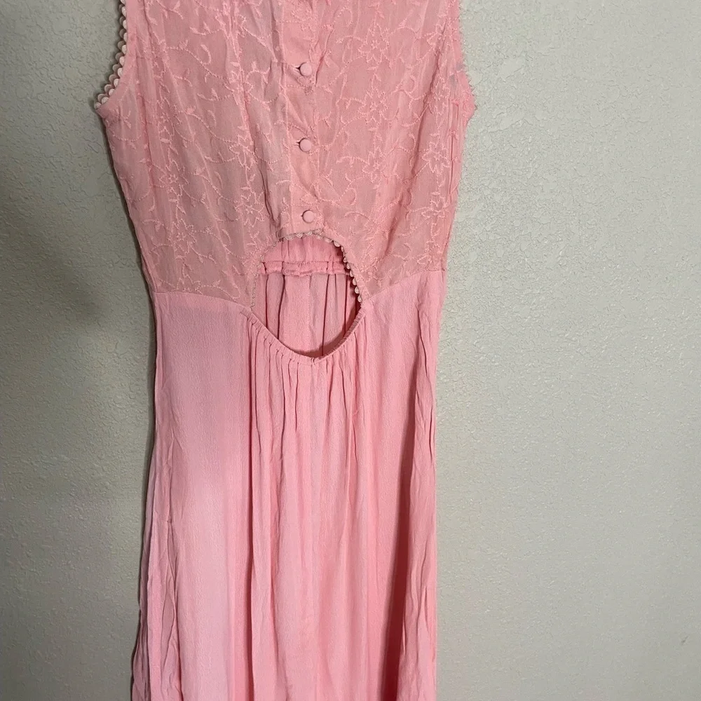 Anthropologie Blank London Pink Boho Midi Maxi Dress NwT Sample Small